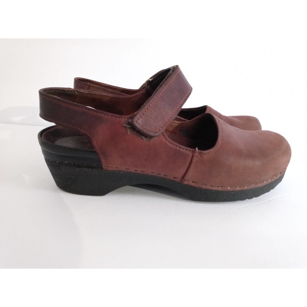 Wolky Strap Clogs Brown Leather Clogs